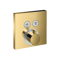 Термостат прихованого монтажу Hansgrohe ShowerSelect на 2 клавіші Polished Gold Optic (15763990)