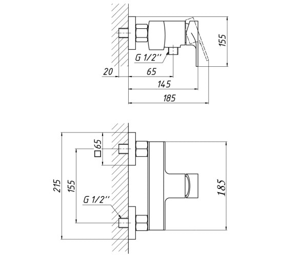 Змішувач для душу Qtap Vlasta 4028102C
