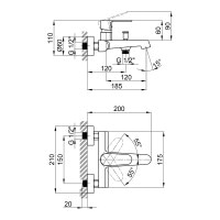 Змішувач для ванни Qtap Vranov 3018104GC