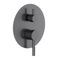 Смеситель скрытого монтажа с переключателем VOLLE CRUZE серый латунь 160мм 1547.030206