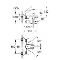 Смеситель для ванны Grohe BauLoop (32815000)