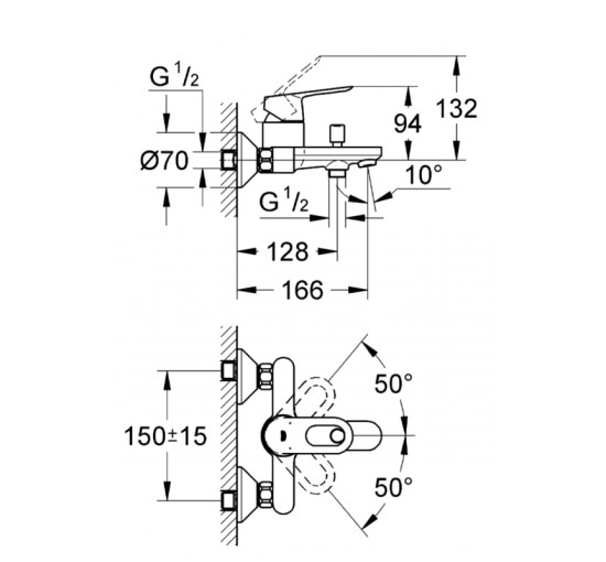 Змішувач для ванни Grohe BauLoop (32815000)