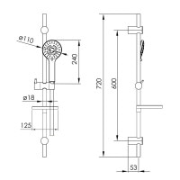 Смеситель для ванной однорычажный с коротким изливом IMPRESE MODUS хром латунь f04008201MD