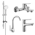 Набор смесителей для ванной и кухни Imprese KIT 4в1 хром (kit30094)