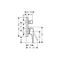 Смеситель Hansgrohe Metropol скрытого монтажа для ванны/душа хромированный (32545000)