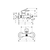 Смеситель Hansgrohe Talis E для ванны Brushed Bronze (71740140)