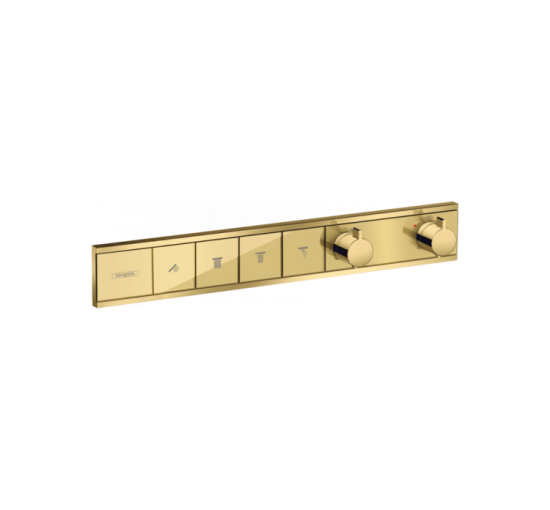 Термостат скрытого монтажа Hansgrohe RainSelect на 4 клавиши Polished Gold Optic (15382990)