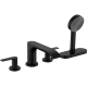 Змішувач Hansgrohe Vivenis врізний на край ванни на 4 отвори з sBox Matt Black (75444670)