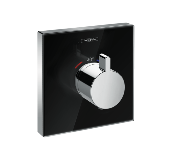 Термостат прихованого монтажу Hansgrohe ShowerSelect Glass Highﬂow Black/Chrome (15734600)