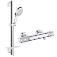 Смеситель для душа с термостатом GROHE QuickFix Precision Feel хром латунь с душевым набором UA202908T2