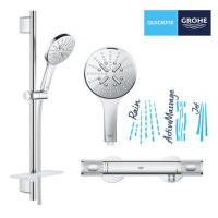 Смеситель для душа с термостатом GROHE QuickFix Precision Feel хром латунь с душевым набором UA202908T2