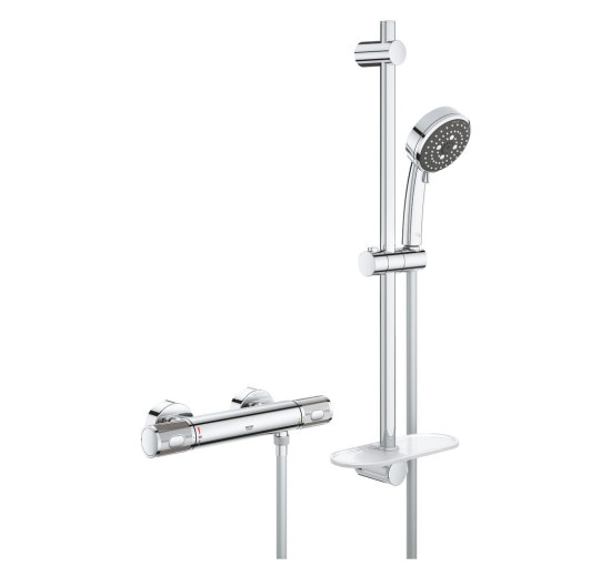 Смеситель для душа с термостатом GROHE Precision Feel хром латунь с душевым набором 34791000