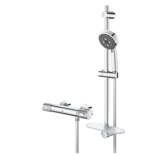 Смеситель для душа с термостатом GROHE Precision Feel хром латунь с душевым набором 34791000