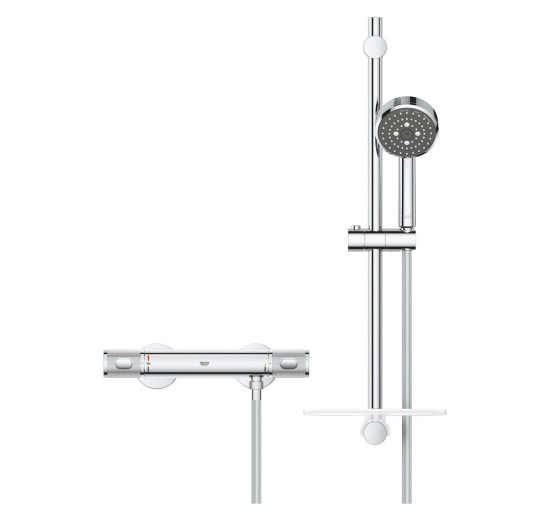 Смеситель для душа с термостатом GROHE Precision Feel хром латунь с душевым набором 34791000
