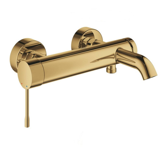 Смеситель для ванной однорычажный с коротким изливом GROHE Essence золото латунь 33624GL1