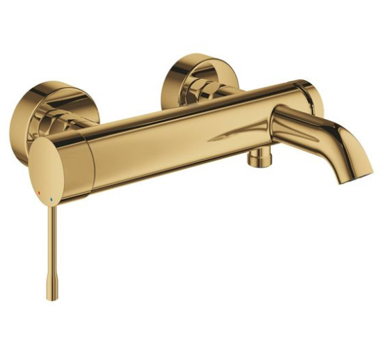 Смеситель для ванной однорычажный с коротким изливом GROHE Essence золото латунь 33624GL1