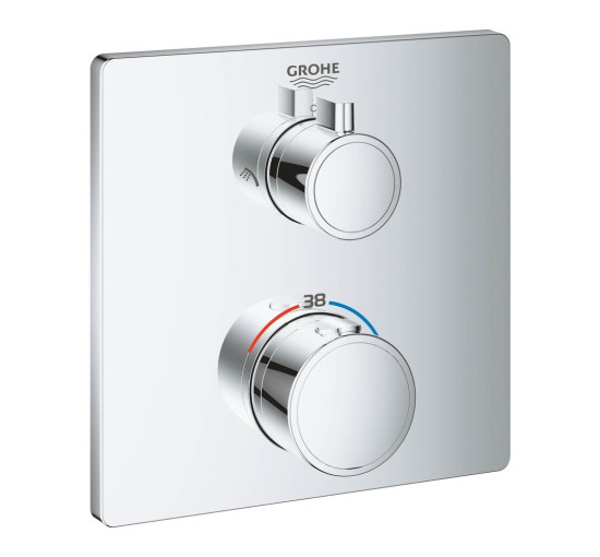 Наружная часть смесителя без скрытой части GROHE GROHTHERM хром латунь 158x158мм 24079000