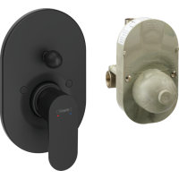 Смеситель hansgrohe Rebris S для душа скрытого монтажа, черный матовый 72448670