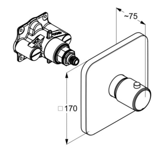 Смеситель для душа DN 20 KLUDI E2 (497290575), Kludi
