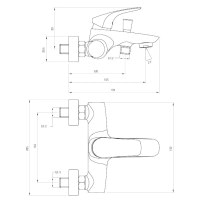 Смеситель для ванны Deante Cynia хром (BCY 010M)