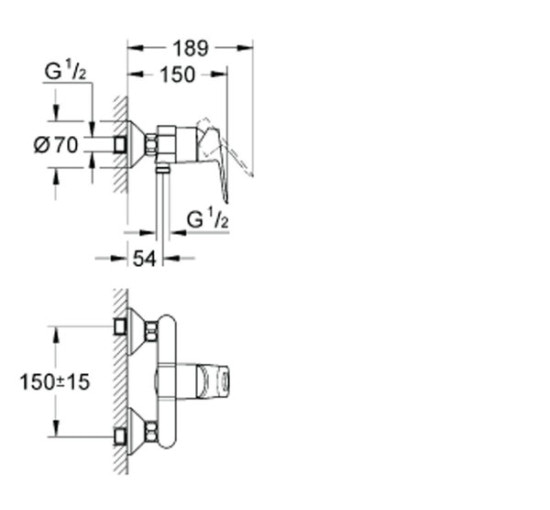 Смеситель для душа Grohe BauLoop (32816000)