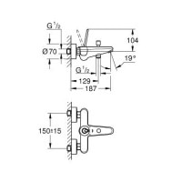 Змішувач для ванни Grohe Eurodisc Joy (23431000)