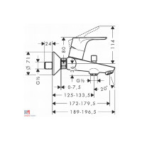 Смеситель Hansgrohe Focus E для ванной (31940000)