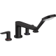 Змішувач Hansgrohe Talis E врізний на край ванни на 4 отвори Matt Black (71748670)