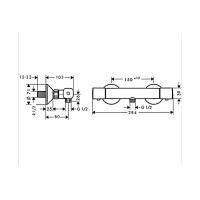 Смеситель Hansgrohe с термостатом для душа Ecostat E (13122000)