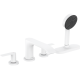 Смеситель Hansgrohe Vivenis врезной на край ванны на 4 отверстия с sBox Matt White (75444700)
