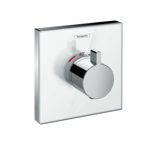 Термостат скрытого монтажа Hansgrohe ShowerSelect Glass Highﬂow White/Chrome (15734400)