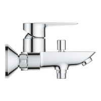 Смеситель для ванной однорычажный с коротким изливом GROHE BauEdge хром латунь 23605001