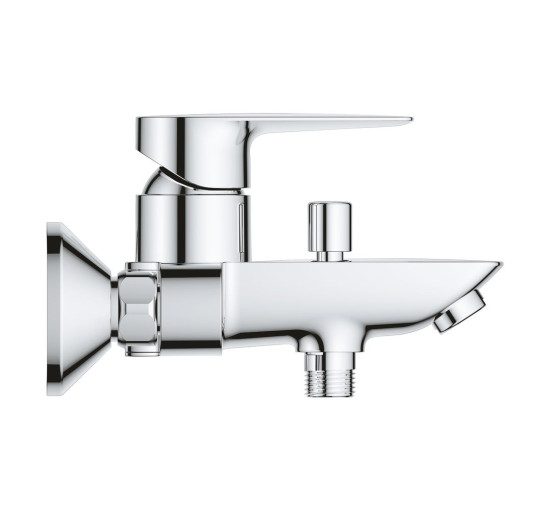 Смеситель для ванной однорычажный с коротким изливом GROHE BauEdge хром латунь 23605001