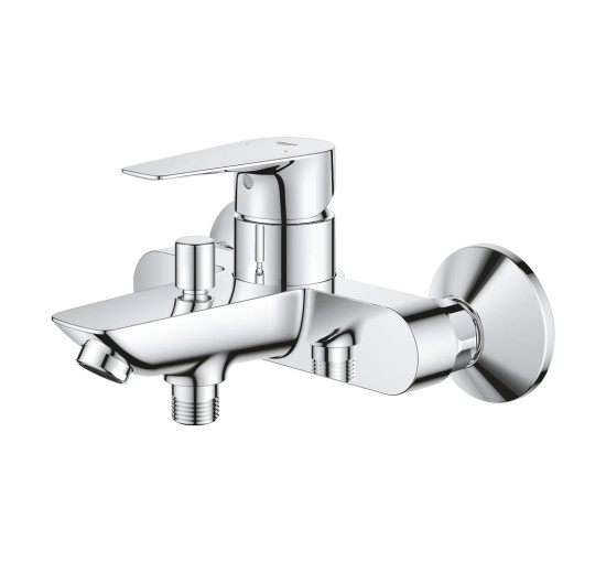 Смеситель для ванной однорычажный с коротким изливом GROHE BauEdge хром латунь 23605001