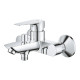 Смеситель для ванной однорычажный с коротким изливом GROHE BauEdge хром латунь 23605001