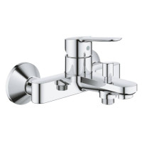 Смеситель для ванной однорычажный с коротким изливом GROHE BauEdge хром латунь 23605001