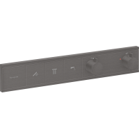 Термостат hansgrohe RainSelect скрытого монтажа на 3 потребителя, черный матовый хром 15381340