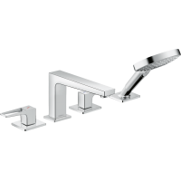 Смеситель hansgrohe Metropol для край ванны, с 4 отверстиями, с рукояткой-петлей 74552000 хром