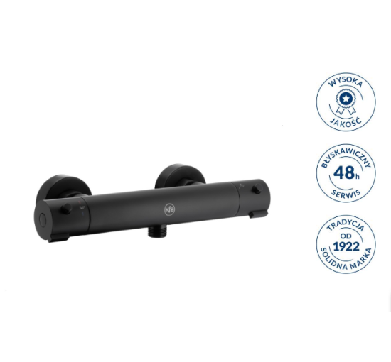 Змішувач термостатичний для душу KFA Armatura MOZA BLACK