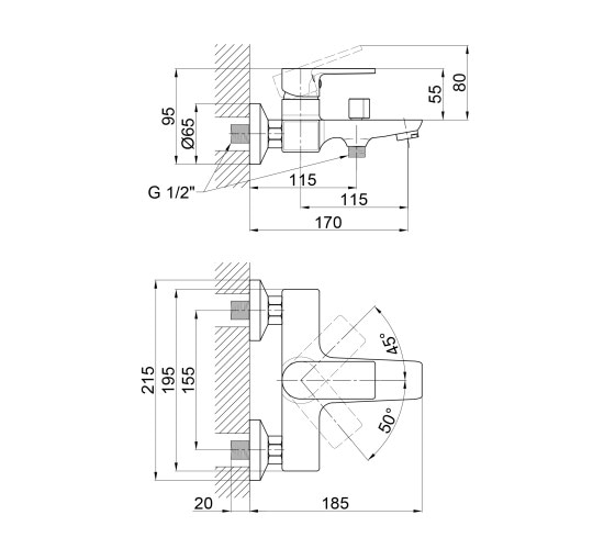 Смеситель для ванны Qtap Leo 3062102GC