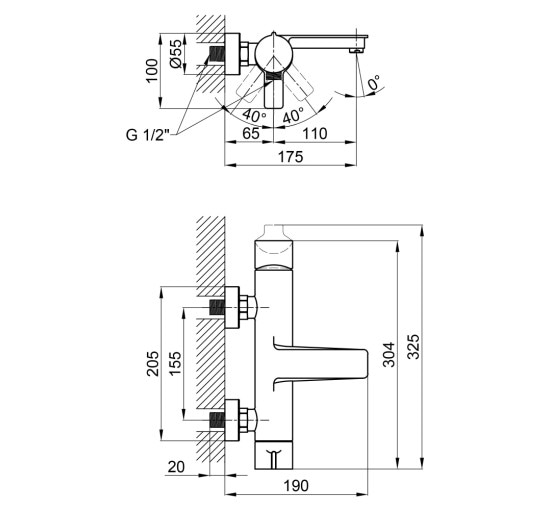 Змішувач для ванни Qtap Zdenek 3032102GC