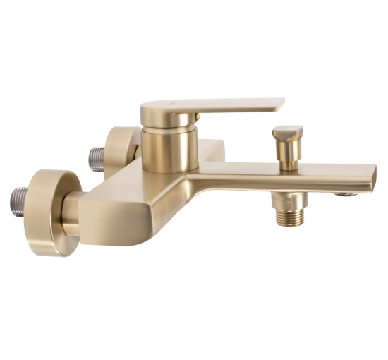 Смеситель для ванны REA VERSO BRUSHED GOLD настенный с изливом