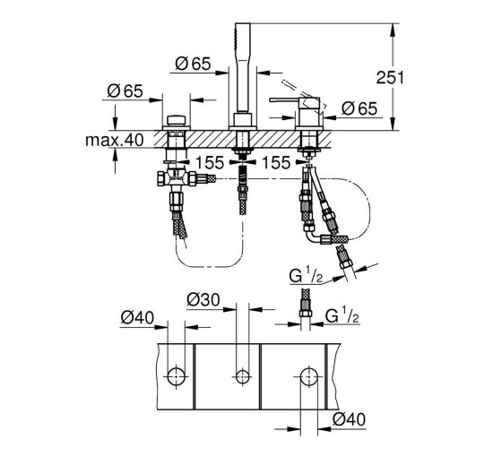 Змішувач для ванни Grohe Essence 19976001