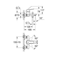 Смеситель для ванны Grohe BauEdge (23334000)