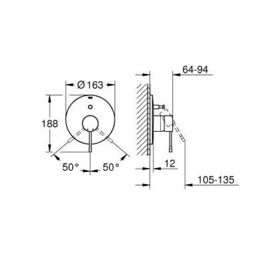 Смеситель для ванны Grohe Essence New (19285001)
