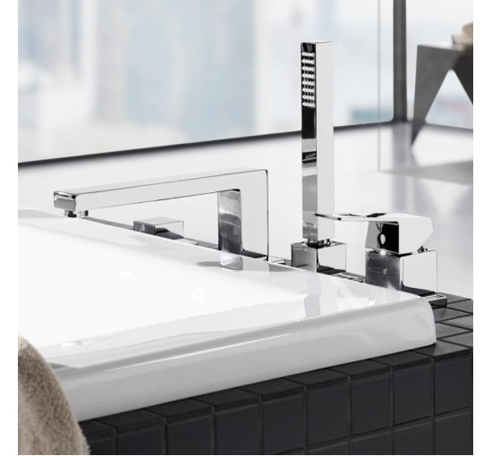 Смеситель для ванны на 4 отверстия Grohe Eurocube (19897000)