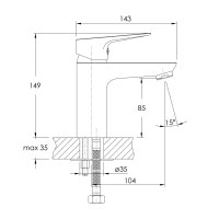 Набор смесителей для раковины и душа Imprese KIT 3в1 хром (kit21082)