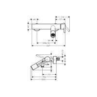 Смеситель Axor Starck Lever для ванной Chrome 10465000