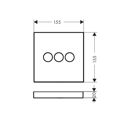 Перемикач Hansgrohe ShowerSelect на 3 клавіші (15764000)