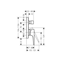 Смеситель Hansgrohe Metropol скрытого монтажа для ванной/душа Polished Gold Optic (32545990)